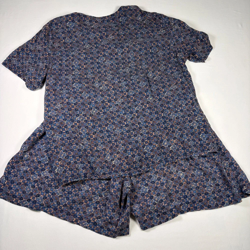 Vintage Elisabeth Pajama Set Floral Medallion Boho Grandmacore Cottage Women XL